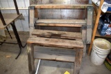 (3) Wooden Saw Horses, Sheet of Steel