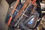 Wrecking Bar, Allen Wrench Sets, Flat Hack Saw, C Clamps, Other Assorted Tools