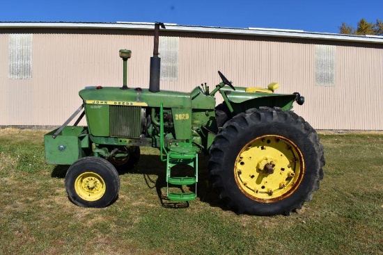 John Deere 3020 Gas Tractor, 1517 Hours Showing, 16.9x34 Tires, 2 Hyd., WF, Rock Box, New Style