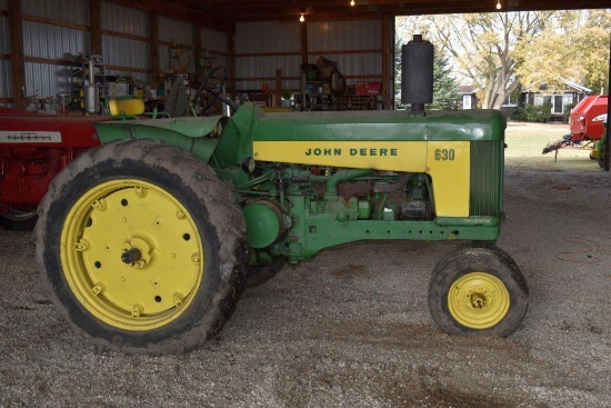 John Deere 630 Gas Tractor, 3154 Hours Showing, NF, 3 Pt., Fenders, 13.6x38 Tires, SN 6315601,