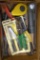 Assorted Tools: Wire Pullers, Files, Pipe Wrench, Wrecking Bar, Punch