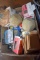 (2 Boxes) Large Assortment Nails, Screws and Other Hardware, Hard Hat, Desk Lamp