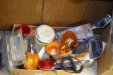 Assortment of New and Used Lights, Electrical Supplies