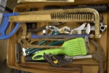 Assorted Tools: Allen Wrenches, Channel Lock, Wire Brush, Pipe Wrench, Scrapers