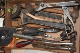 Assorted Tools: Crescent Wrenches, Hammers, Pliers, Vise Grips, Wire Brushes