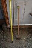 Broom, Sledge Hammer, Fence Post, Torch Holder