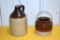 Bale Handled Red Wing Bean Pot, Brown Top Jug, Hairline Crack