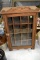 Vintage Table Top Cabinet, Glass Front Door, 16 Compartments, 16