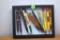 Container with Minneapolis Moline and Other Advertising Pens, (12 Total Pens)