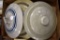 (5) Stoneware Crock Lids, All Damaged