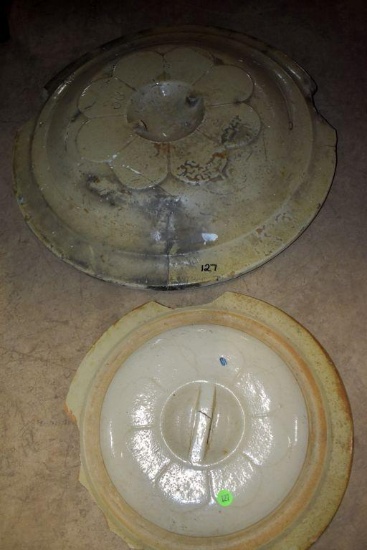10 Gallon and 30 Gallon Crock Cover, Both with Significant Damage