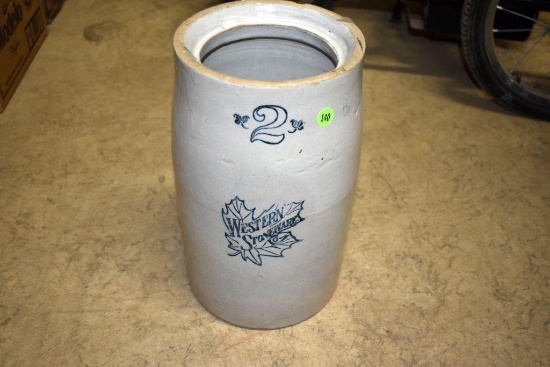 2 Gallon Western Stoneware Butter Churn