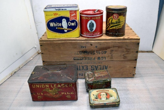 Tobacco Tins: White Owl, Union Leader