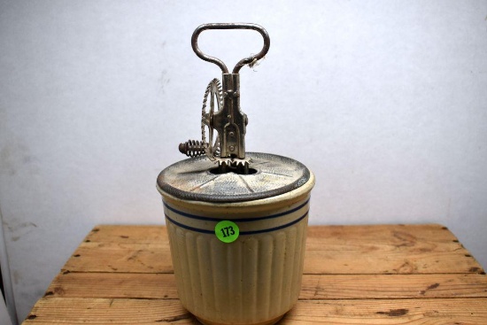 Blue Band Beater Jar with Beater, 5" Tall