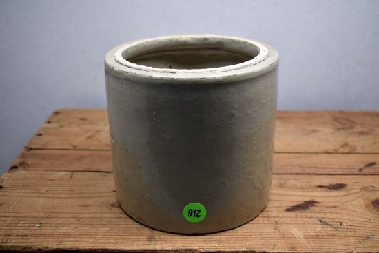 RW Crock, Bottom Marked, 6" Tall, Chipped