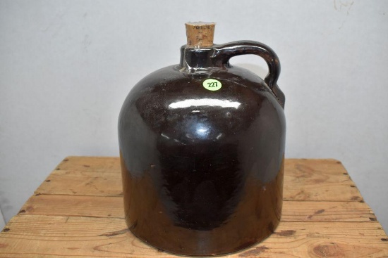 Brown Jug, Bottom Marked, 10" Tall