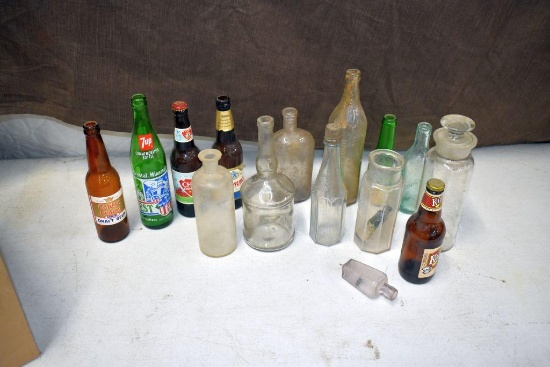 Clear Bottles, Soda Bottles, Beer Bottles, Raised Letter Bottles