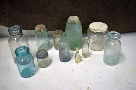 Clear and Colored Fruit Jars