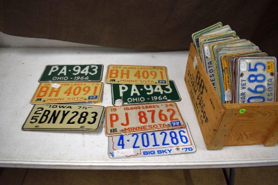 Large Assortment of License Plates