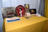 Assorted Advertising Items: Moose Head Beer, Milwaukee Beer, Hamms