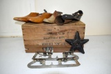 Primitive Ice Skates, Bell, Primitive Shoe Molds