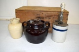Ban Pot with Cover, Beater Jar, Weimanns Snuff Jar with Cover
