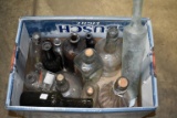Assortment f Bottles: Clear, Soda, Liquor, Large and Small