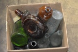 Assortment of Bottles: Pop, Liquor, Clear