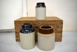 (3) Assorted Sized Preserve Jars, No Lids