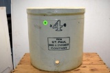 No. 4 St. Paul Book and Stationary Water Cooler, Hairline Cracks, 11