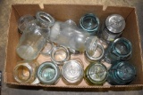 Assortment of Ball Canning Jars, Clear And Colored