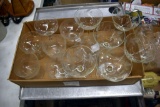 (7) Vintage Etched Hastings Glass Sherbets, (6) Vintage Etched Hastings Glass Wines