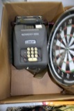 Remington Rand Adding Machine, Paper Cutter, Battery Operated Dart Board Light