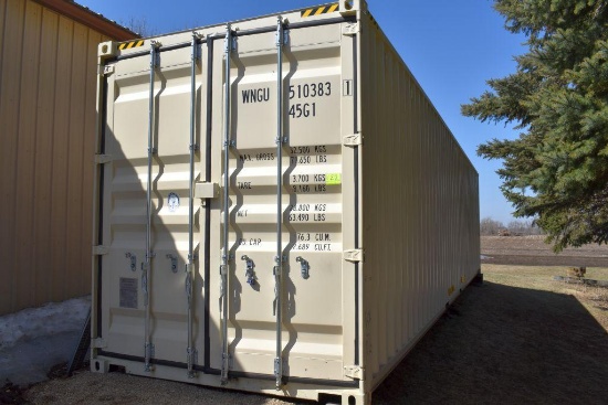 2022 40? Shipping Container, 71,650 Lbs. Capacity, 8200 Lb. Empty Weight, 92" Interior Wall to Wall,