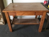 oak library table