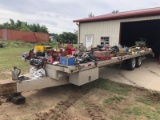 shop built 30 ft. alum, tandem axel flatbed