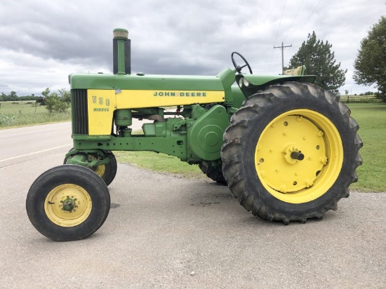 58 John Deere 730, dsl, elec. start, wide front end,