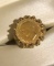 Gold coin ring