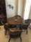 Wood round table and 4 chairs