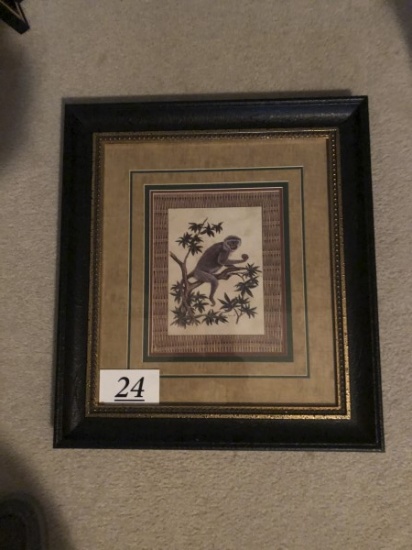 2 framed pictures (monkey)