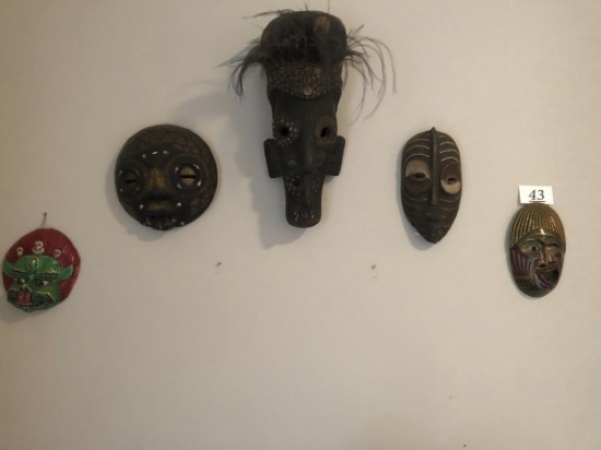 Vintage Ghana Kenyan African masks