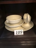 Cream colored service set