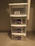 Stackable plastic drawers