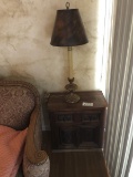 Wood stand and lamp