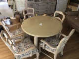 Dining room table with +/- 5 chairs