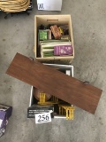 Wood shelf, box of candles,