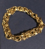 14kt gold charm bracelet,