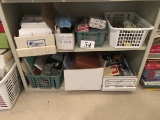 2 shelves of misc. office supplies