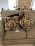 Cheetah pillows and brown pillows