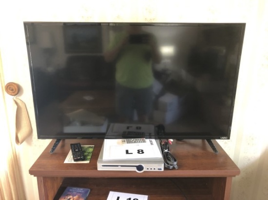 Vizio flatscreen TV and Desay DVD player